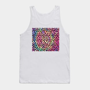 Rainbow Tie Dye Leopard Print Tank Top